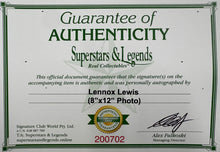 Load image into Gallery viewer, LENNOX LEWIS Signed Photo Display
