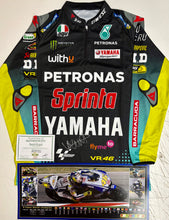 Load image into Gallery viewer, VALENTINO ROSSI Signed MotoGP Jersey &amp; Championship Print
