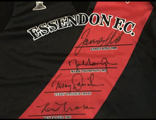 Load image into Gallery viewer, JAMES HIRD, MARK THOMPSON, TERRY DANIHER &amp; KEN FRASER Signed “Premiership Captains” Jumper &amp; Cards Display
