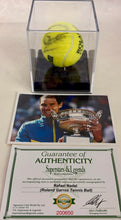 Load image into Gallery viewer, RAFAEL NADAL Signed Roland Garros Tennis Ball in Display Box
