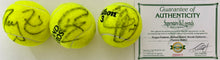 Load image into Gallery viewer, ROGER FEDERER, RAFAEL NADAL &amp; NOVAK DJOKOVIC Signed Tennis Balls in Display Box
