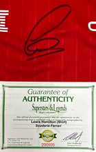 Load image into Gallery viewer, LEWIS HAMILTON Signed F1 Scuderia Ferrari Shirt
