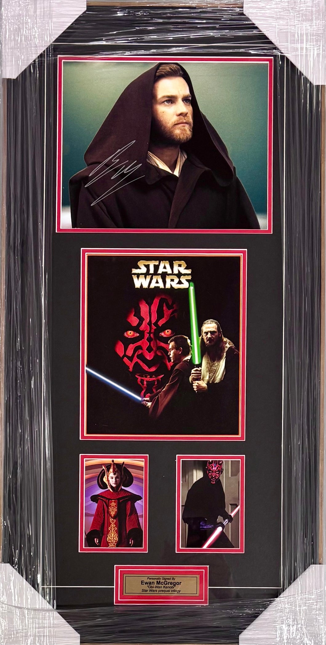 STAR WARS “Prequel Trilogy” - Ewan McGregor Signed 8”x10” Photo Collage Display