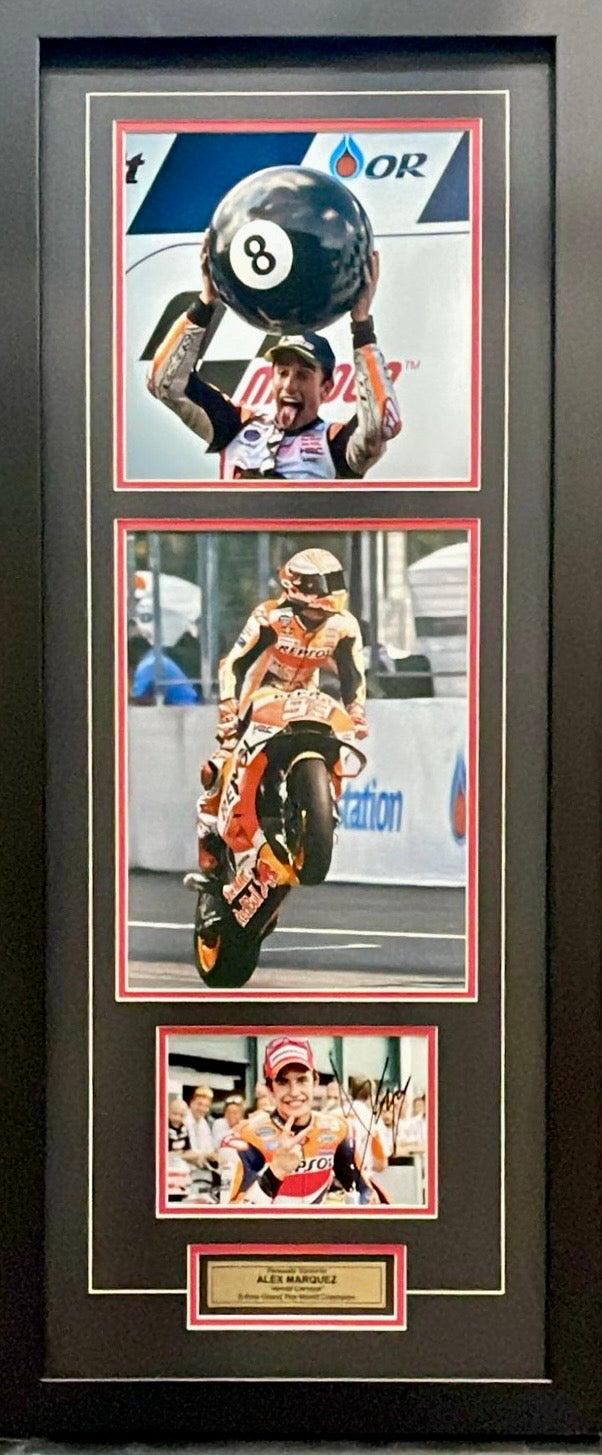 MARC MARQUEZ Signed Photo Collage Display