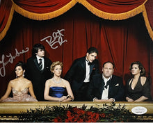 Load image into Gallery viewer, THE SOPRANOS - JAMES GANDOLFINI &amp; CAST Signed Baseball Bat &amp; Photo Collage Display
