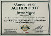 Load image into Gallery viewer, STAR WARS “Prequel Trilogy” - Ewan McGregor &amp; Hayden Christensen Signed 8”x12” Photos Collage Display
