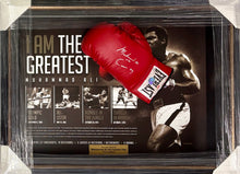 Load image into Gallery viewer, MUHAMMAD ALI aka CASSIUS CLAY Signed Boxing Glove Display
