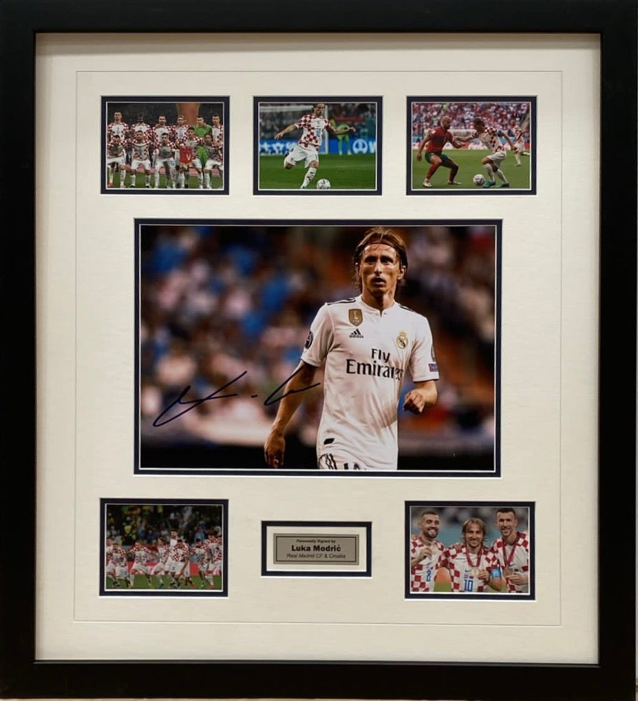 LUKA MODRIC Signed Photo Collage Display