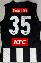 Load image into Gallery viewer, NICK, JOSH &amp; PETER DAICOS Signed Collingwood Jumpers Display
