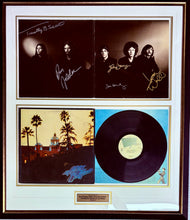 Load image into Gallery viewer, EAGLES - DON HENLEY, GLENN FREY, DON FELDER, TIMOTHY B. SCHMIT &amp; JOE WALSH Signed Album Vinyl LP Display

