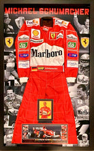 Load image into Gallery viewer, MICHAEL SCHUMACHER Signed Scuderia Ferrari Photo &amp; Race Suit Display
