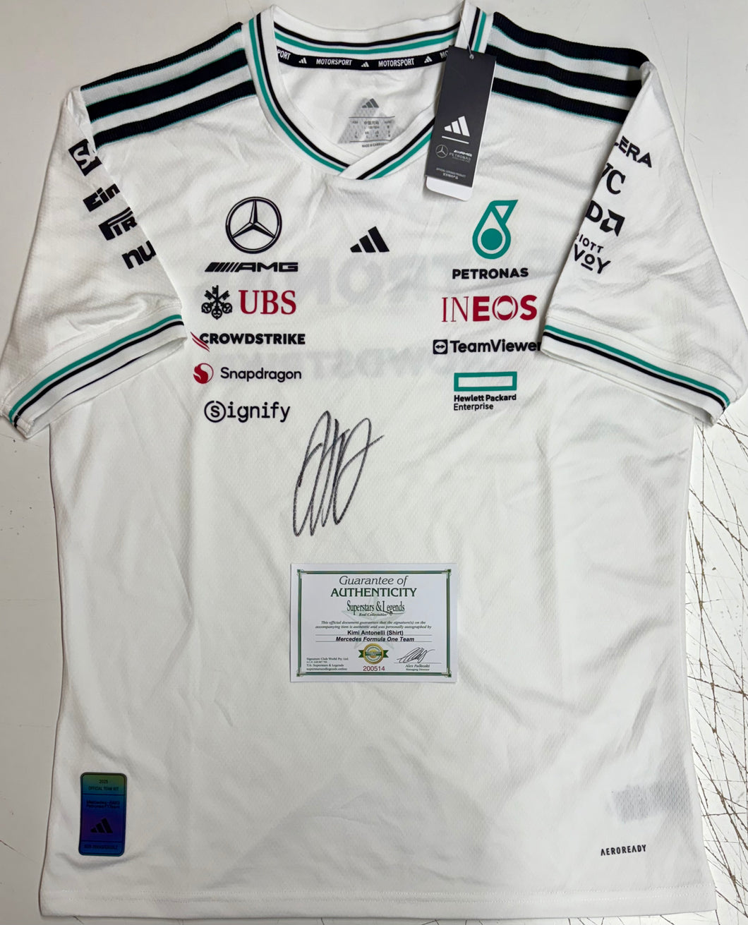 KIMI ANTONELLI Signed F1 Mercedes Shirt