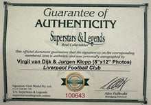 Load image into Gallery viewer, VIRGIL VAN DIJK &amp; JURGEN KLOPP Signed Liverpool Photos Collage Display
