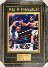 Load image into Gallery viewer, MUHAMMAD ALI &amp; JOE FRAZIER Signed “Thrilla in Manila” Photo Display
