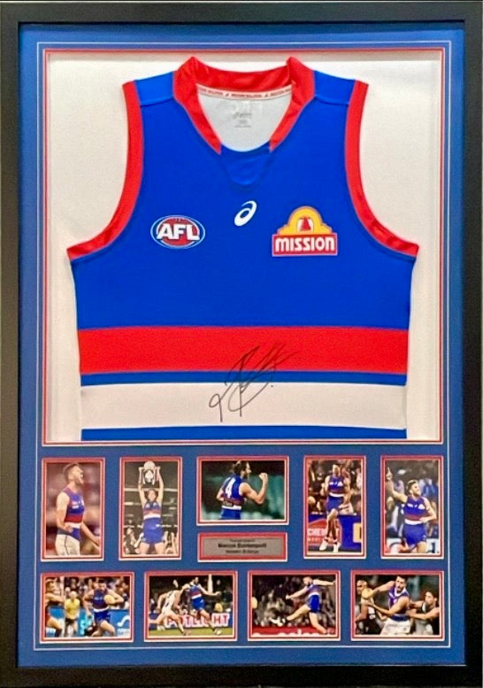 MARCUS BONTEMPELLI Signed Western Bulldogs Jumper Display