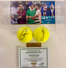 Load image into Gallery viewer, CARLOS ALCARAZ &amp; JANNIK SINNER Signed Tennis Balls in Display Box
