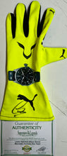 Load image into Gallery viewer, LEWIS HAMILTON “Mercedes F1 Team” Signed Race Glove &amp; Championship Print
