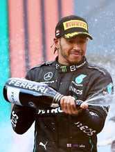 Load image into Gallery viewer, LEWIS HAMILTON, SEBASTIAN VETTEL &amp; MAX VERSTAPPEN Signed F1 Pirelli Podium Caps
