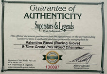 Load image into Gallery viewer, VALENTINO ROSSI Signed Glove &amp; Print Display
