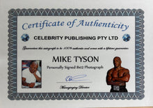 Load image into Gallery viewer, MIKE TYSON Signed 8”x12” Photo Collage Display
