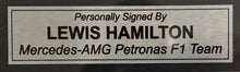 Load image into Gallery viewer, LEWIS HAMILTON Signed Mercedes Shirt &amp; Championship Print Display
