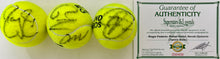 Load image into Gallery viewer, ROGER FEDERER, RAFAEL NADAL &amp; NOVAK DJOKOVIC Signed Tennis Balls in Display Box

