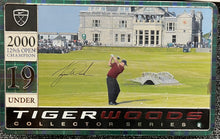 Load image into Gallery viewer, TIGER WOODS Signed 2000 The Open Pin Flag Display
