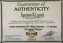 Load image into Gallery viewer, LEWIS HAMILTON Signed Scuderia Ferrari F1 Helmet
