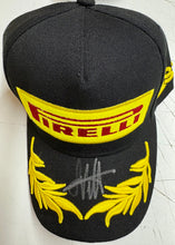 Load image into Gallery viewer, MICHAEL SCHUMACHER, LEWIS HAMILTON, SEBASTIAN VETTEL &amp; MAX VERSTAPPEN Signed F1 DVAG &amp; Podium Caps

