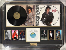 Load image into Gallery viewer, MICHAEL JACKSON &amp; TITO JACKSON Signed 7” Vinyl Sleeve &amp; Album LP Display

