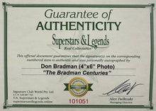 Load image into Gallery viewer, DON BRADMAN “Bradman Centuries” Signed Photo Display
