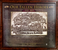 Load image into Gallery viewer, OUR FALLEN HEROES Anzac Print Display
