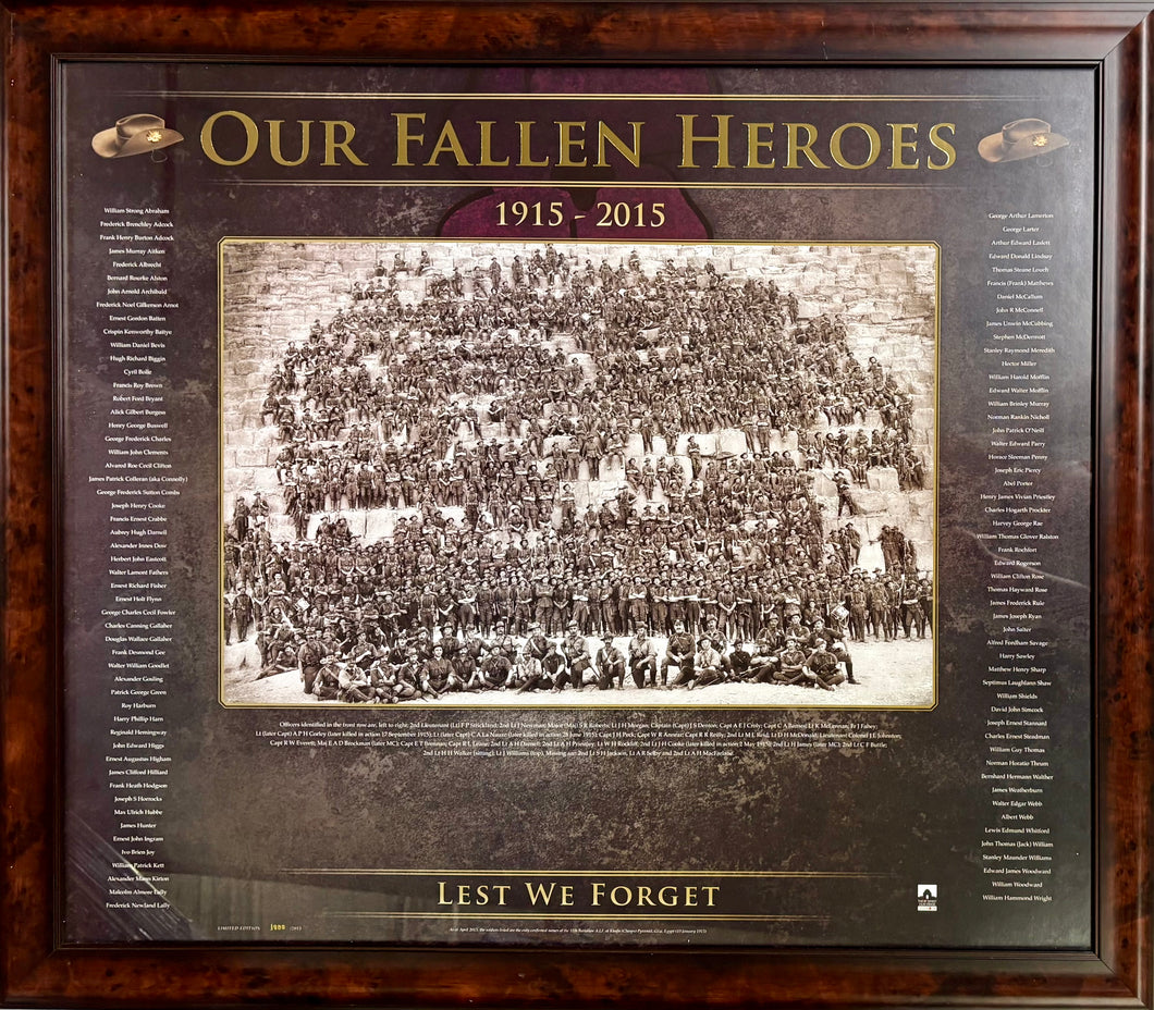 OUR FALLEN HEROES Anzac Print Display