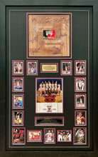 Load image into Gallery viewer, Chicago Bulls 1995-96 team signed floorboard framed
