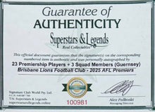 Load image into Gallery viewer, BRISBANE LIONS “2025 Premiers” Squad Signed Jumper &amp; Photos/Medals Collage Display
