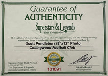 Load image into Gallery viewer, SCOTT PENDLEBURY “400 Games” Signed Photo Collage Display
