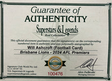 Load image into Gallery viewer, WILL ASHCROFT “2024 Norm Smith Medallist” Signed Card &amp; Photo Collage Display
