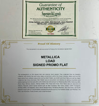 Load image into Gallery viewer, METALLICA - JAMES HETFIELD, LARS ULRICH, KIRK HAMMETT &amp; JASON NEWSTED Signed Promo Flat &amp; Disc Display
