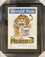 Load image into Gallery viewer, RICHMOND TIGERS “Premiers 2017, 2019 &amp; 2020” Herald Sun Poster Frames (Set of 3)
