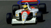 Load image into Gallery viewer, AYRTON SENNA Signed F1 Race Ticket &amp; “Piece of McLaren Car” &amp; Gloves Display
