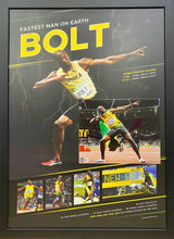 Load image into Gallery viewer, USAIN BOLT Signed Photo &amp; Rio2016 Print Display
