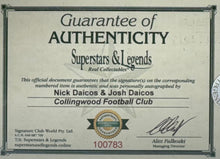 Load image into Gallery viewer, NICK &amp; JOSH DAICOS “2023 Premiers” Signed Cards &amp; Photo Collage Display
