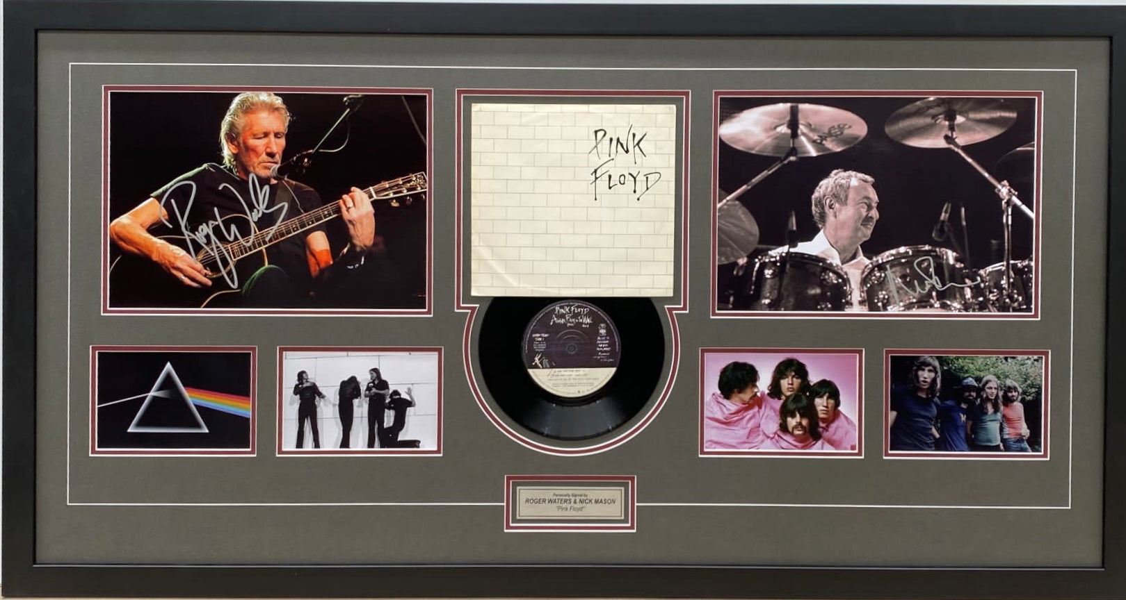 Pink Floyd Signed Photo & Vinyl Collage Display, Framed – Superstars ...