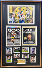 Load image into Gallery viewer, SCOTT PENDLEBURY “SP433” Signed Football Record &amp; Photo Collage Display
