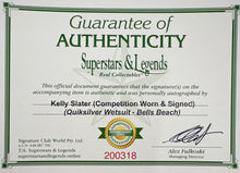 Load image into Gallery viewer, KELLY SLATER 2009 Bells Beach Competition Worn &amp; Signed QUIKSILVER Wetsuit
