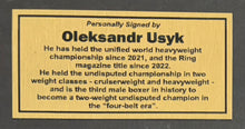 Load image into Gallery viewer, OLEKSANDR USYK Signed Photo Display
