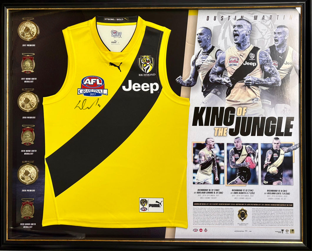 DUSTIN MARTIN “King Of The Jungle” Signed Jumper Display