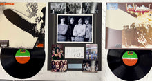 Load image into Gallery viewer, LED ZEPPELIN - ROBERT PLANT, JIMMY PAGE, JOHN PAUL JONES &amp; JOHN BONHAM Signed Card &amp; Albums Collage Display
