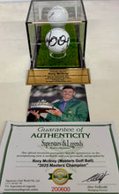Load image into Gallery viewer, RORY McILROY “2025 Masters Champion” Signed Masters Golf Ball in Display Box
