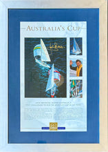 Load image into Gallery viewer, JOHN BERTRAND Signed “America’s Cup Win” Lithograph Display
